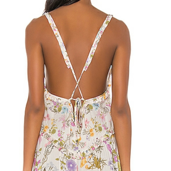 Wild Bloom Strappy Midi Dress Cream Spell Designs - Picture 2 of 16